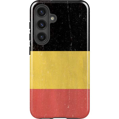 Belgium Flag Distressed Galaxy S24 Plus Impact Case